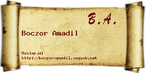 Boczor Amadil névjegykártya